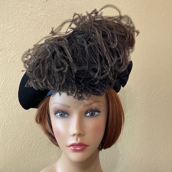 Style Rite | Accessories | Vintage Style Rite Black Felt Hat W Black ...